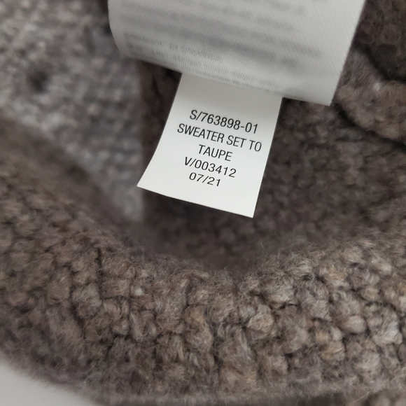 Old Navy Mock Neck Diamond Stitch Cable Knit Pullover Sweater Taupe NWT Size 3X - Picture 10 of 10